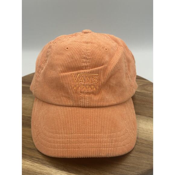 VANS Other - Vans Hat Cap Strap Back Corduroy Peach Orange Embroidered Dad Style Mens Casual